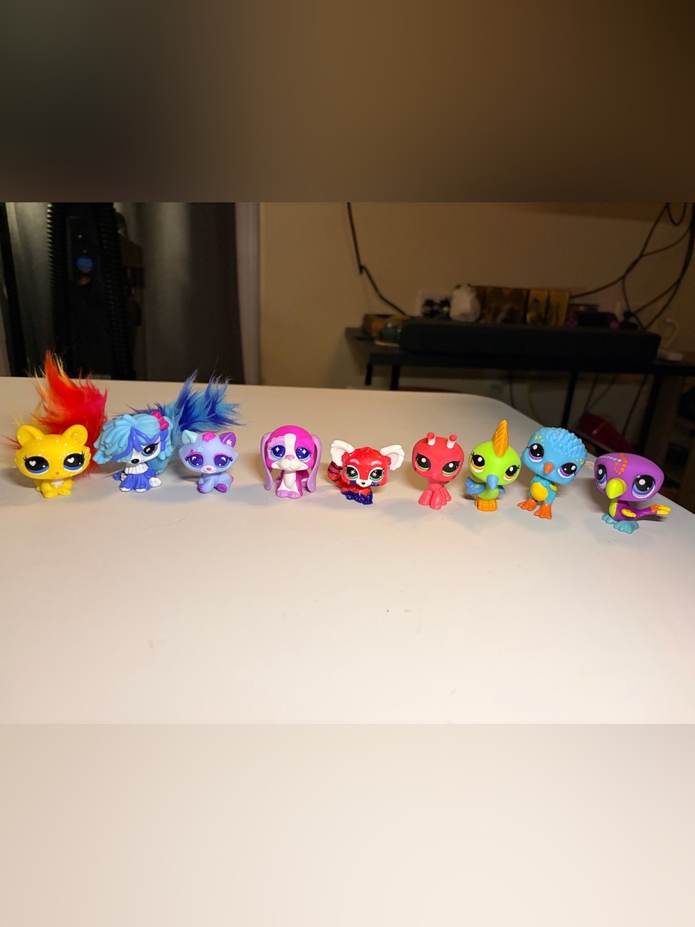 Littlest Pet Shop Style Assorted Small Pets Toy Set - Pink, Red, Green, Blue
